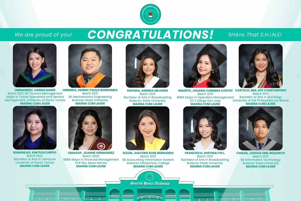 2025 SHARES Alumni with Latin Honors