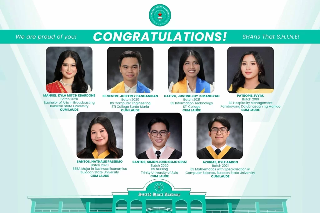 2025 SHARES Alumni with Latin Honors